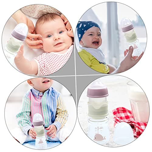 ibasenice Biberon Bébé Bouteilles Bébé Bouteilles Bébé En Verre De Lait Sucette Bébé Biberon Bébé Portable De Lait Enfant En Bas Âge De