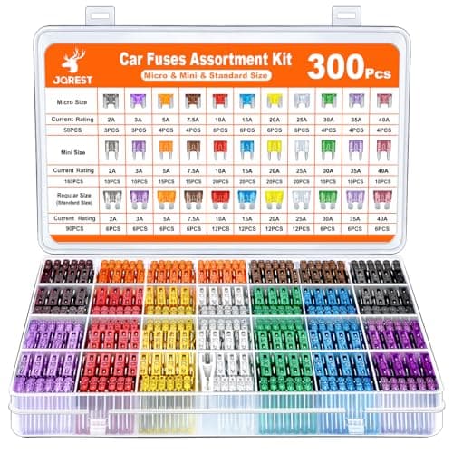JOREST 300Pcs Fusible Voiture Set, 160 Mini Fusible Auto + 90 Moyenne Fusible Automobile + 50 Micro Fusible + Extracteur - pour Voiture/RV/Camion/Moto (2A 3A 5A 7.5A 10A 15A 20A 25A 30A 35A 40A)