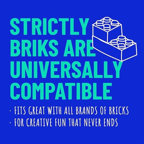 Strictly Briks Plaque de Base de qualité - Compatible avec Les Plus Grandes Marques - 25,4 x 25,4 cm - Vert, Bleu, Gris