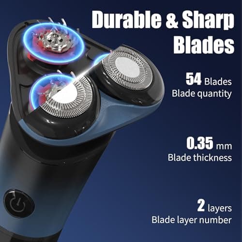 Sejoy Rasoirs électriques rechargeables pour homme, tête magnétique avec lame à dégagement rapide, auto-affûtant, IPX6, rasoirs électriques longue durée pour homme, Skyline