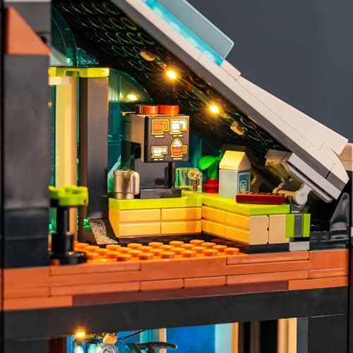 Kit d'éclairage LED pour Centre de Ski et d'escalade Lego 60366 (sans Lego), kit d'éclairage de décoration pour Centre de Ski et d'escalade Lego City, Jouet créatif