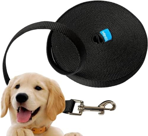 Edipets, Laisse Chien, Longe pour Chien, 1.5m / 3m / 5m / 10m / 15m, pour Chien de Petites à Grandes Taille (15 M, Noir)