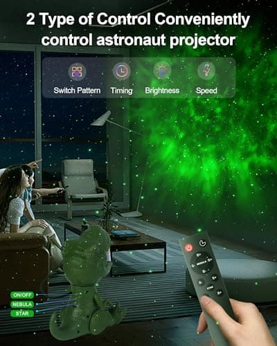 Macchiatto Projecteur Ciel Etoile Dinosaure, Projecteur Galaxie Plafond avec Multiples Nébuleuse, Angle Réglable, Minuterie, Télécommande, Veilleuse Etoile Projection pour Enfants Adultes