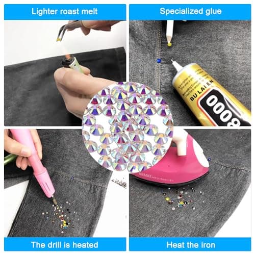 MytaYt 2880 Pièces Strass Thermocollant Pour Vetement Strass Hotfix Hot Fix Plat Retour Strass Strass a Coller pour Bricolage décoration, Vêtements-SS20/4.6-4.8mm