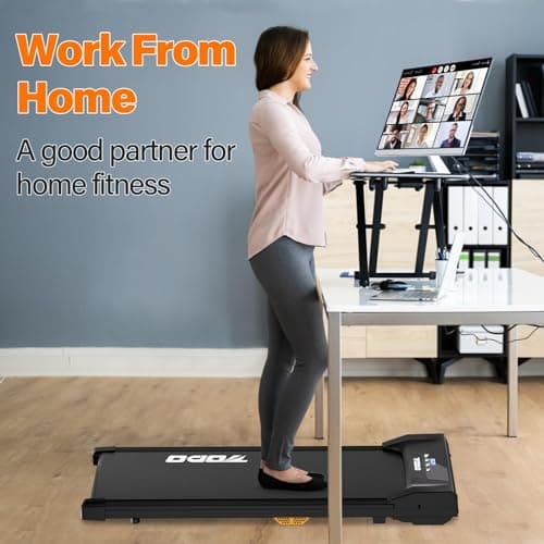TODO Tapis de Marche, Tapis de Course, Tapis de Marche sous Le Bureau, Vitesse Réglable 1-8 KM/H, Moteur 550W avec Télécommande et écran LCD, Tapis de Course pour la Maison