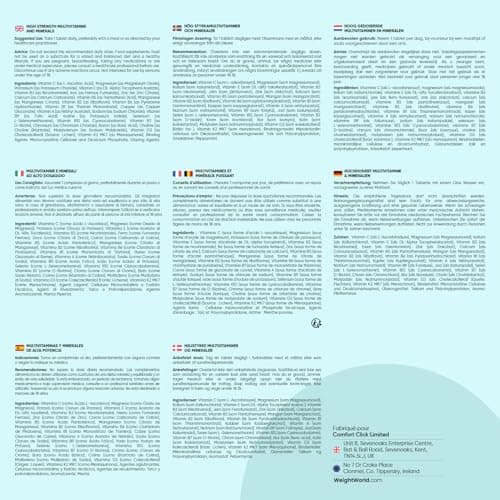 Multivitamines et Minéraux, 400 Microcomprimés Vegan (+ 1 An), 27 Nutriments Essentiels Vitamines A B C D E K Calcium, Magnesium, Zinc, Fer, Iode, Potassium, Multivitamines et Minéraux Homme Femme