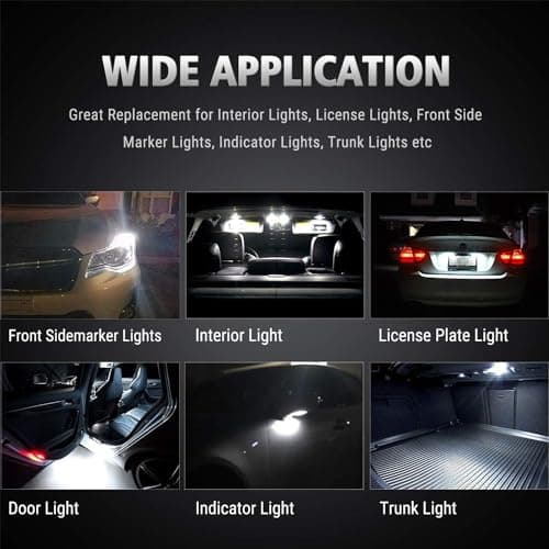 YOUNLEN 4Pieces Ampoule LED W5W T10 194 6500K(Blanc),Ampoule T10 LED,Canbus Sans Erreur,12V 1.5W,18SMD 3014|1SMD 3030 Puces,éClairage IntéRieur De Voiture,Plafonnier,Conception Blanc Non Polaire