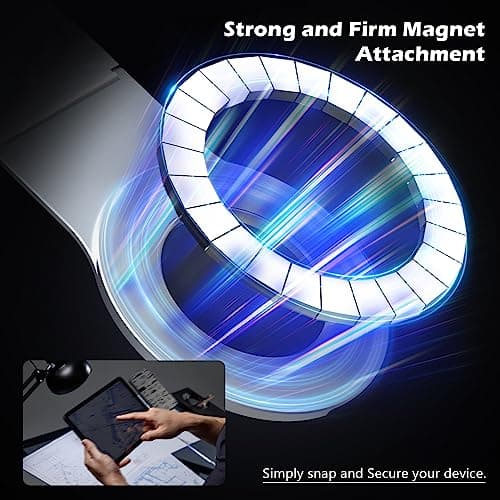 imluckies Support de Téléphone Magnétique Amovible pour Ordinateur Portable/Bureau/Moniteur/Mur, Pliable & Fin & Portable Support Modulaire pour MagSafe iPhone et Tous Téléphones, Argenté