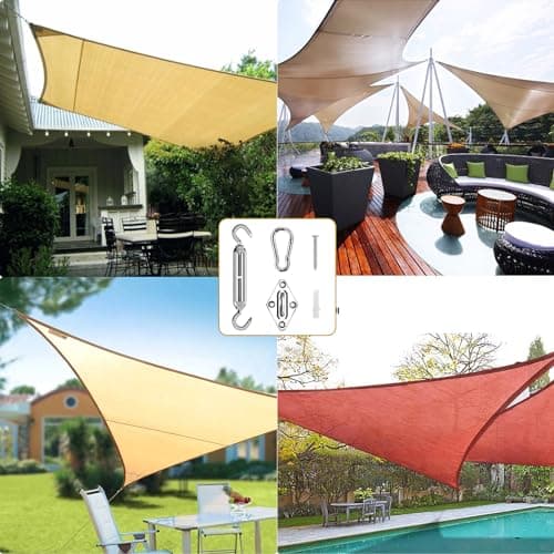 LPAOIS Kit de Fixation Voile d'ombrage,44Pcs Kit de Montage Fixations d'ombrage de Voile,Acier Inoxydable 304 Kit Accessoires de Fixation de matériel,Kit de Fixation pour Voile de Jardin pour Jardin