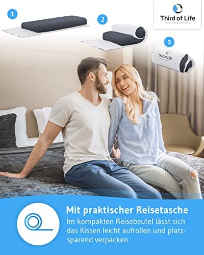 Oreiller Ergonomique HADAR Low Quickdry | pour Dormir sur Le Ventre | Coussin Cervical orthopédique | Mousse Viscoélastique | Housse avec thermorégulation et à séchage Rapide