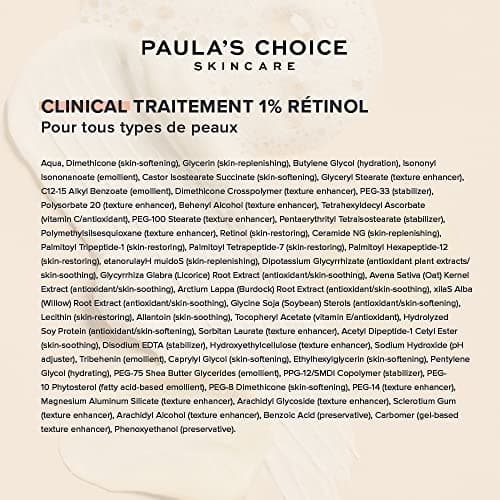 Paula's Choice CLINICAL 1% Retinol Sérum - Anti Âge Traitement Visage - Créme Réduit les Taches Brunes & Rides - Vitamine C & Peptides - Tous Types de Peaux - Format Voyage 5 ml