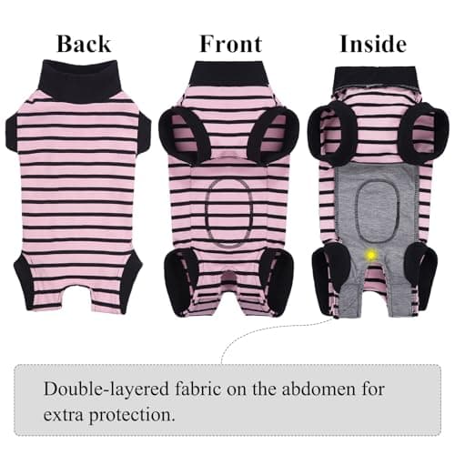 Cyponpy Body Chien Post Operatoire Femelle Male Combinaison de Recuperation Chien Pyjama Post Operatoire Chien Castration Body pour Chien Anti Lechage Après Stérilisation Alternative Collerette Chien