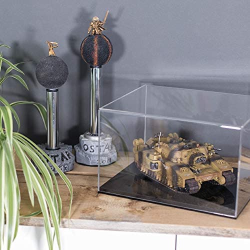 HMF 46806 Vitrine en Acrylique pour Voitures Miniatures, Figurines | 32 x 28 x 20 cm | Transparent