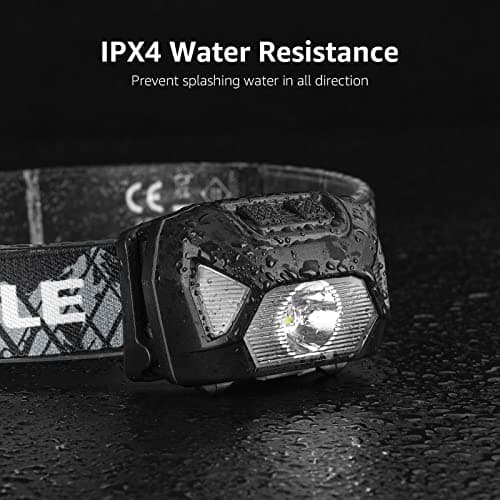 LE - Lampe Frontale LED Rechargeable Puissante, D500 Torche Frontale LED USB 2000lux Lumière Blanche et Rouge 6 Modes d'Éclairage IPX6 pour Cyclisme, Camping, Randonnée, Bricolage - 2 Pcs