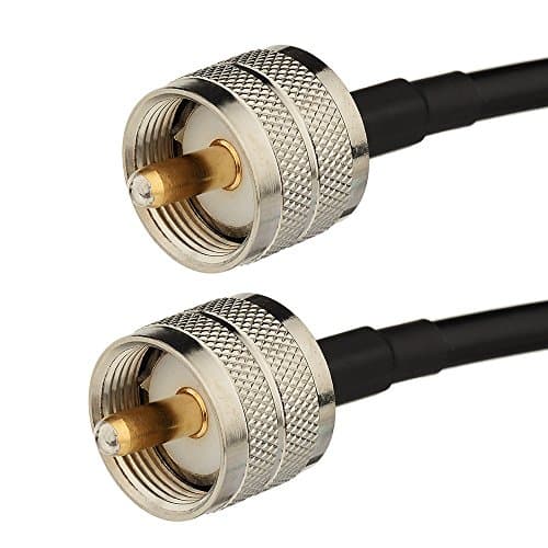 Superbat Câble RG58 150cm Câble PL259 UHF CB 50 Ohm Câble UHF Mâle PL-259 vers UHF Mâle PL-259 à Faible Perte pour Radio HAM et CB, Analyseur d'Antenne, Charge Factice, Compteur SWR(1 Pièce)
