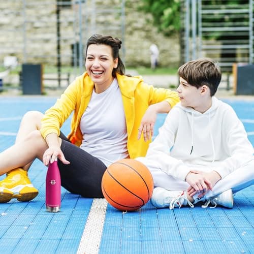 Grsta Gourde - Gourde Isotherme - 500ml - Bouteille Isotherme, sans BPA, Gourde INOX Reutilisable, Gourde Enfant & Adulte pour Sport, école, Bureau, Gym