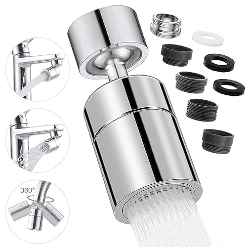 Aérateur de Robinet, 360° Pivotant Embout Robinet Cuisine, 2 Modes Mousseur Robinet Economie Eau, Pour Robinet Pour Éviers de Cuisine Salle de Bain lavabo