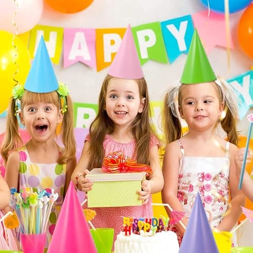 UILYNIU 24 Pièces Chapeau Anniversaire Kit Chapeau de Couronne D'anniversaire Colorées de Fête Pour Anniversaire Party, Fêtes de bébé Accessoires de jeu de fête amusant (24 pcs)
