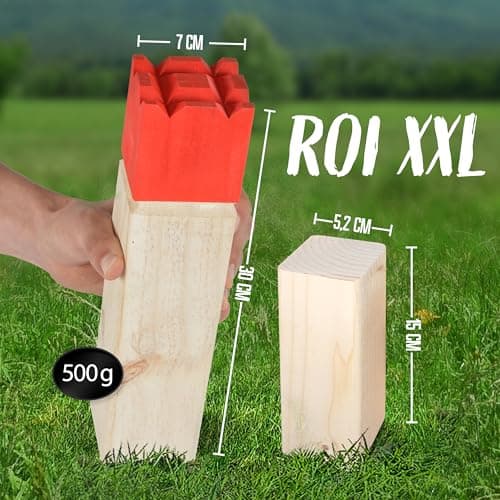 Ocean 5 Kubb - Original Jeu de Société Viking | Jeu en Bois Premium| Jeux de Société Suédois en Bois| Jeu de Réflexion pour Enfants et Adultes