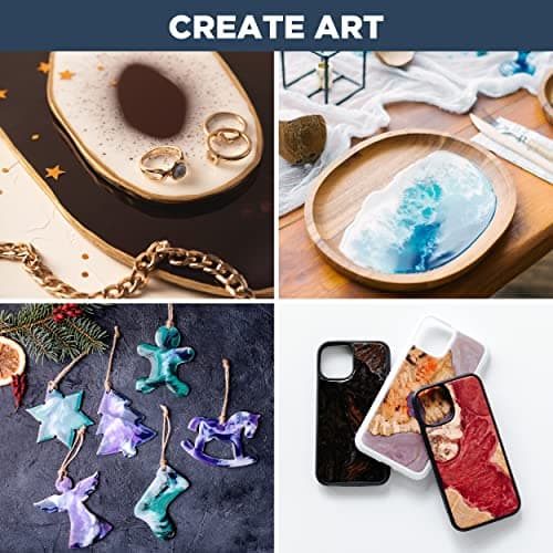 RHINO Smart Solutions Résine Epoxy Transparente - Kit Complet pour Commencer Resine Liquide Epoxide + Durcisseur (1:1) Verre Effet Accessoires, Pigments | Artisanat, Bijoux, Bricolage, Revêtement