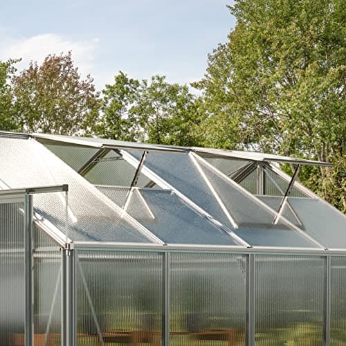 GFP Serre Saphir 6 Cadre Aluminium 259x384 cm Plaques Double paroi 6 mm indéformables & résistantes aux intempéries