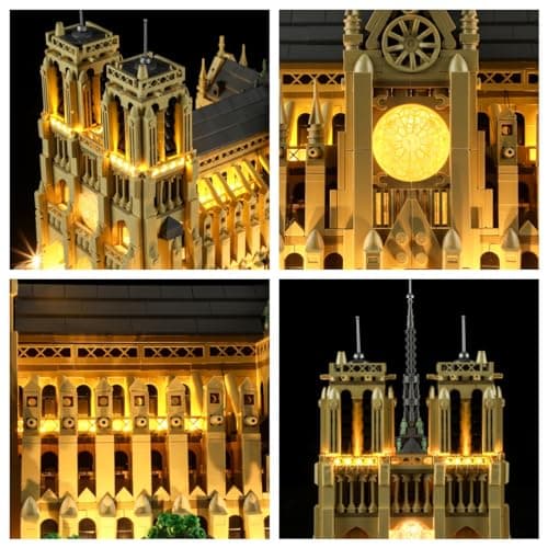 LIGHTAILING Jeu de Lumières pour Lego-21061 Notre-Dame de Paris - Modèle en Blocs De Construction - Ne Figurant Pas sur Le Modèle