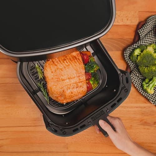 Cecotec Friteuse Sans Huile Cecofry Fantastik 5500. AirFryer de 5,5 L,1500W, PerfectCook, 9 Modes de Cuisson, Tactile, Réglable 80-200oC, Cuisson 60 min, Protection contre la Surchauffe.