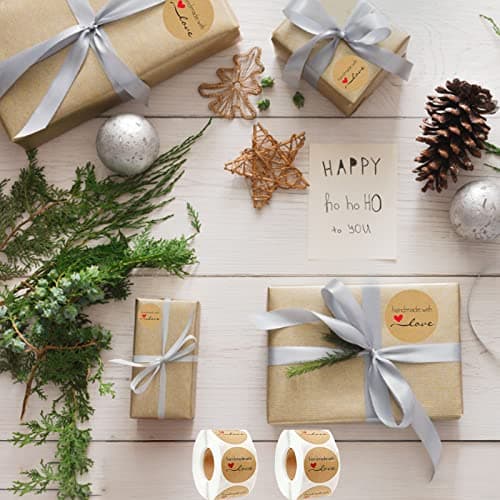 Lot de 500 autocollants cadeaux, étiquettes autocollantes, 1,49 pouces, autocollants de Noël, étiquettes de confiture, étiquettes pour bricolage, pâtisserie, enveloppe, sacs cadeaux, décoration