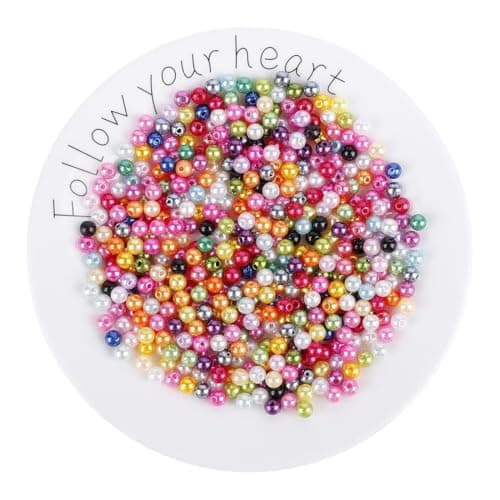 Aililong Lot de 1050 perles colorées : perles en plastique de 8 mm à enfiler pour la fabrication de bijoux, bracelets et colliers
