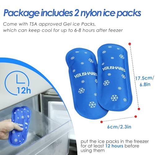 YOUSHARES Pochette Isotherme Insuline avec Poche Glacière à Insuline - Trousse Isotherme Insuline, Sac Isotherme Insuline Medicament Voyage, Pochette Stylo Insuline, Seringue, Approuvés par TSA, Noir