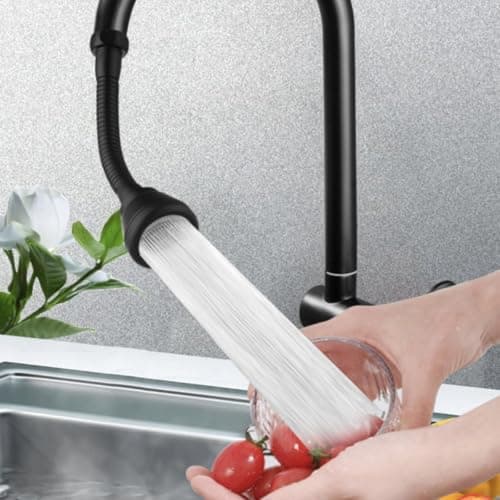 Alrens Rallonge pour Robinet de Cuisine, 3 Modes Extension Robinet Cuisine, 360° Douchette evier Cuisine noir Rallonge Robinet evier FM22/M20/M22/M24 Economiseur d'eau pour Robinet