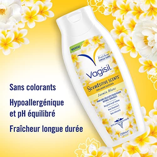 Vagisil Scentsitive Scents Soin Lavant Intime Pour L'Hygiène Féminine Quotidienne, Avec Aloe Vera, Hypoallergénique, Confiance Tout Au Long De La Journée, Parfum De Lilas De Printemps, 250 ml