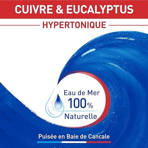 STÉRIMAR Sinusite Nez Très Bouché - Spray Nasal Décongestionnant, Agit en Moins d'1 Minute, à l'Eau de Mer 100% Naturelle & Cuivre/Eucalyptus/Acides Hyaluroniques, Formule Hypertonique, 50 ml