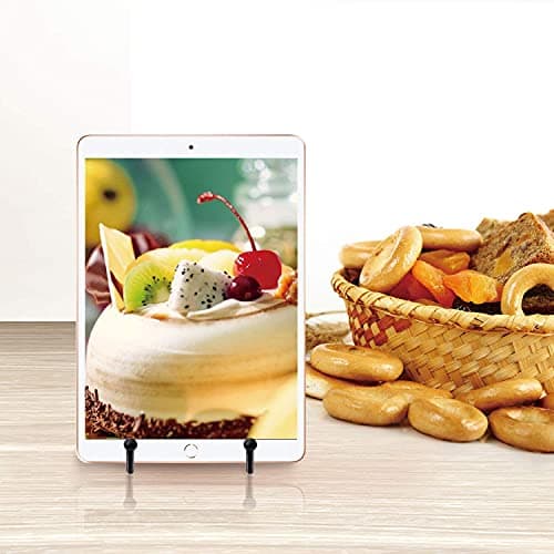Mocoosy 2pcs Supports de Plaque pour Affichage- 4 Pouces Support de Plaque Noir Le Fer Chevalet Support de Plaque Présentoir d'image Supports de Cadre en métal pour Photo, Vaisselle et Art de Table