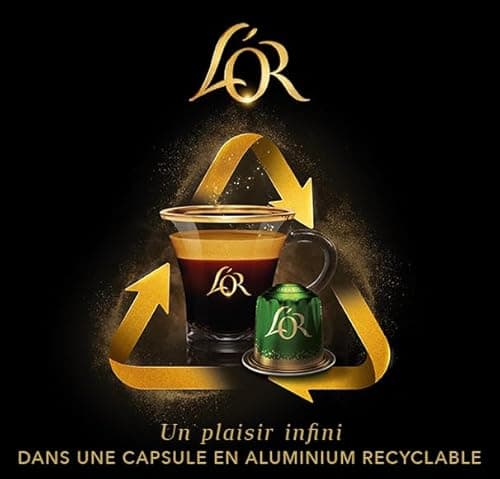 L'Or Espresso Café - 100 Capsules Ristretto Intensité 11 - compatibles Nespresso®* (lot de 10 x 10)