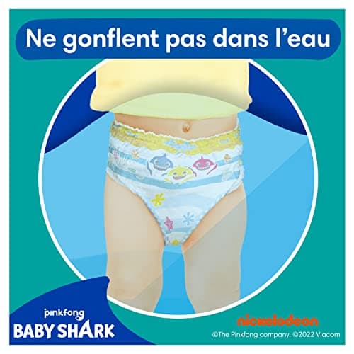 Pampers Splashers, Taille 4-5, 11 Couches-Culottes de Bain Jetables, 9-15kg, Le Confort D'un Maillot De Bain Et La Protection Pampers Optimale dans l'Eau, Edition Limitée Baby Shark