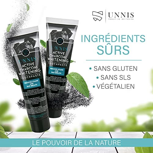 Blanchiment Dentaire Professionnel Charbon Actif 2 Pack Dentifrice Blanchissant Dentifrice Charbon Naturel Blanchisseur de Dents Blanches Poudre de Charbon Blanchissante Teeth Whitening Toothpaste