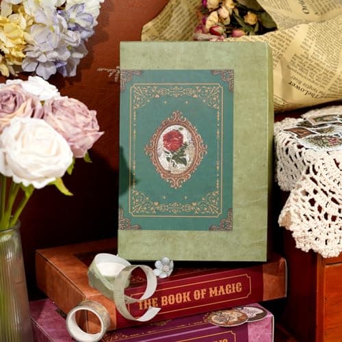 Funto Kit de scrapbooking (185 PCS), Chapitre médiéval - Forêt verte, parfait pour les matériaux de scrapbooking à bullet, les planificateurs DIY, l'artisanat et le collage