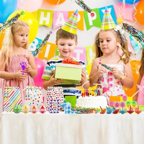 WDJLNZB Cadeaux Anniversaire Invités Enfant, Petit Jouet Anniversaire Invites, Pinata Remplissage Jouets Assortiment Ressort Jouet Mains Collantes Balles Rebondissantes Toupie Cube Magique