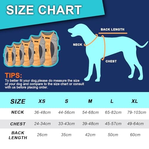 TZL Manteau d'hiver pour Chien,Veste Chaude et Coupe-Vent pour Chien,Veste de Ski pour Chien avec Lumière LED,Gilet d'hiver pour Chien à Taille Ajustable,Convient pour Petit Moyen Grand Chiens