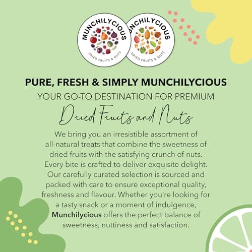 Munchilycious Dattes Dénoyautées BIO 500g, Dattes Bio Séchées Dénoyautées, Collation aux Fruits