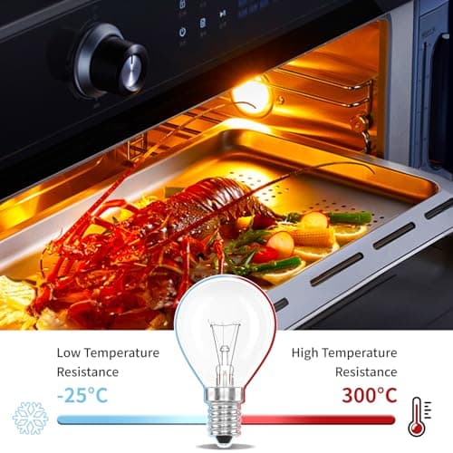 SCNNC Ampoule de Four E14 G45 220V Dimmable, Ampoule Four 300 Degré Résistante Lampe Four E14 400LM Blanc Chaud 2700K, 45MM Golf Ampoule E14 pour Four, Cuisinière, Micro-ondes, Lampe à Lave, Lot de 5