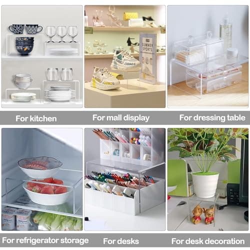 MerryNine présentoir en acrylique transparent , support multifonction en acrylique transparent pour cupcakes, cosmétiques, objets de collection (Forme du U)