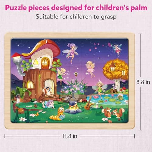 SYNARRY Puzzle Enfant 3 4 5 6 7 8 Ans, Puzzle Bois 6×60 Pièces, Jouet Educatif Préscolaire, Jouets Cadeaux pour Enfants de 3 à 8 Ans Filles Garçons