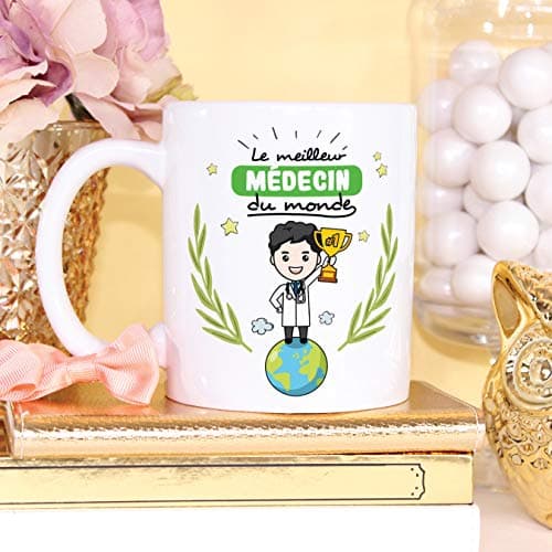 Médecin Tasses Originales de café et Petit-déjeuner à Donner Travailleurs Professionnels - Meilleur Medécin du Monde - Céramique 350 ML