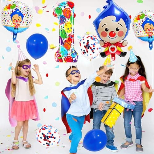Cirque D'Aluminium Ballon,Ballon Clown, Ballon pour clown,Ballon Fleuret lion de Cirque, Décoration 1 anniversaire, 1 ans enfants Décoration d'anniversaire, pour carnaval, fête d'anniversaire