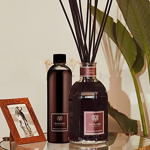 Dr. Vranjes – Recharge Rosso Nobile 500 ML + 2 Paquets de Bâtonnets Noirs (3 pièces) – Parfum d'intérieur, Parfum Principal: Fruité, Orange, Fraises et Fruits Rouges, Bois de Bouleau