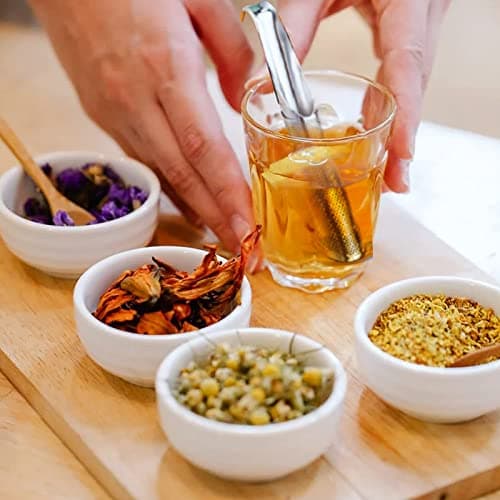 ZARRS Filtre à Thé Infuseurs,2 Pièces Infuseurs Acier Inoxydable Diffuseur de Thé Stainless Steel Tea Ifuses pour Passoires à thé en Vrac Maille Fine