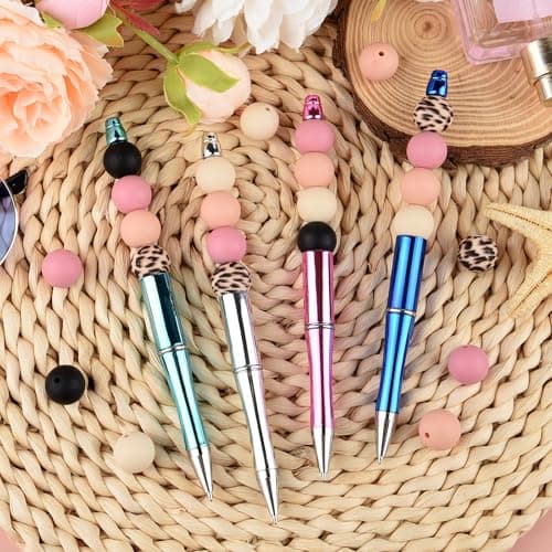 ASTARON 100 pièces de perles en silicone de 15 mm pour la fabrication de porte-clés, perles rondes en silicone rose noir en vrac pour bracelets, stylos, artisanat, fabrication de bijoux