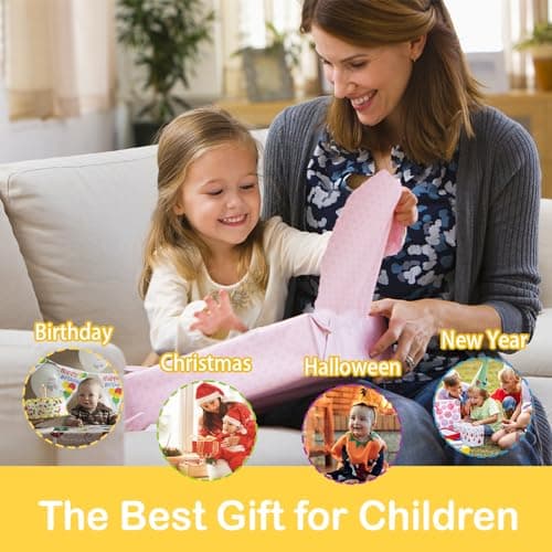 Clavier de Piano pour Enfants, Bestcool 24 Touches Multi-Fonctions Musique Clavier avec Lumière Enregistrement et Lecture Clavier électronique pour Enfants Jouet Educatif pour Anniversaire 3+ (Rose)